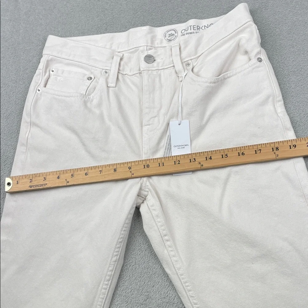 NEW Outerknown 29x30 Men's The Dunes Straight Off-White Denim‎ Pants FLAW